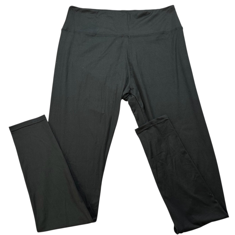 Satina High‎ Waisted Stretch Leggings Solid Black Women's One Size S/M NWT